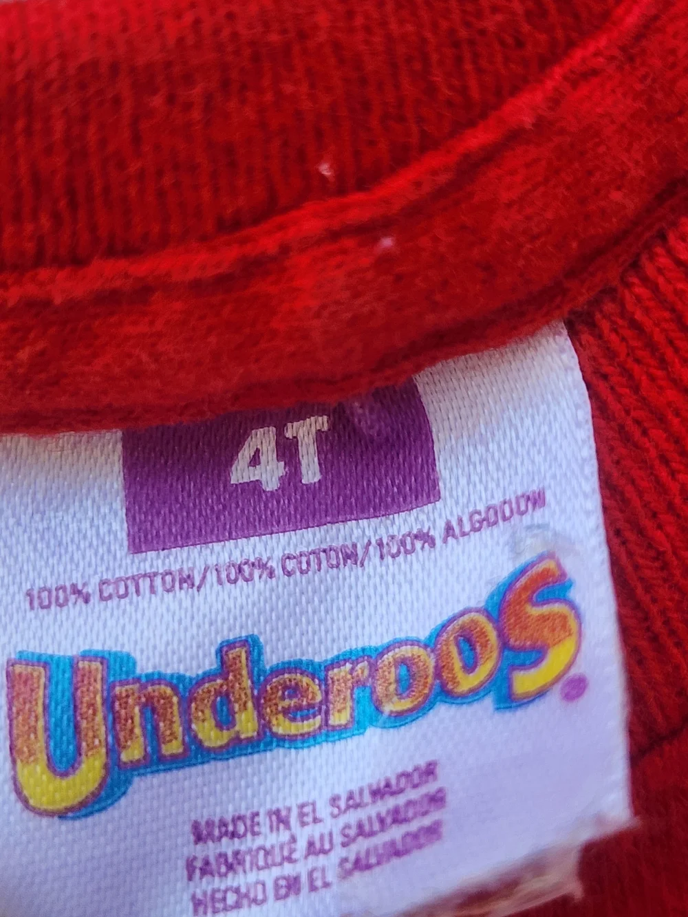 Vintage 02' Spider-Man Marvel Underoos Toddler Red Graphic Tee, Sz 4T